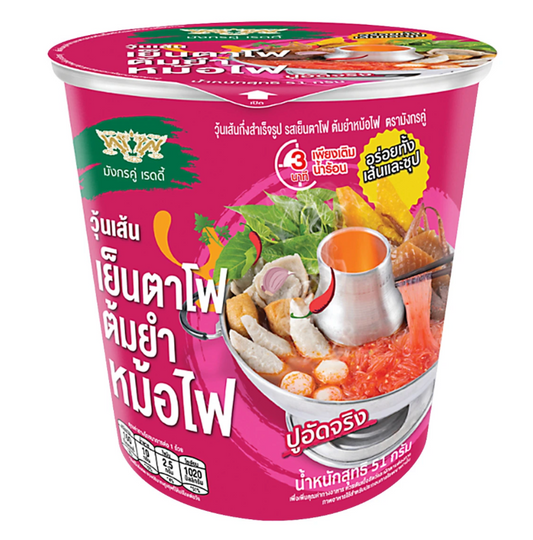 มังกรคู่วุ้นเส้นกึ่งสำเร็จรูปรสเย็นตาโฟต้มยำหม้อไฟ 51g