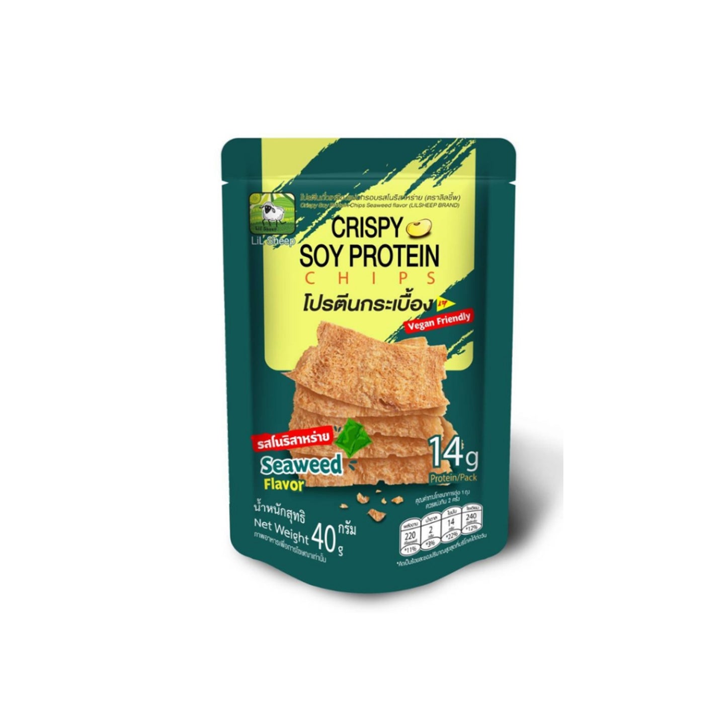 ลิลชี้พ โปรตีนกระเบื้องรสโนริสาหร่าย 40g