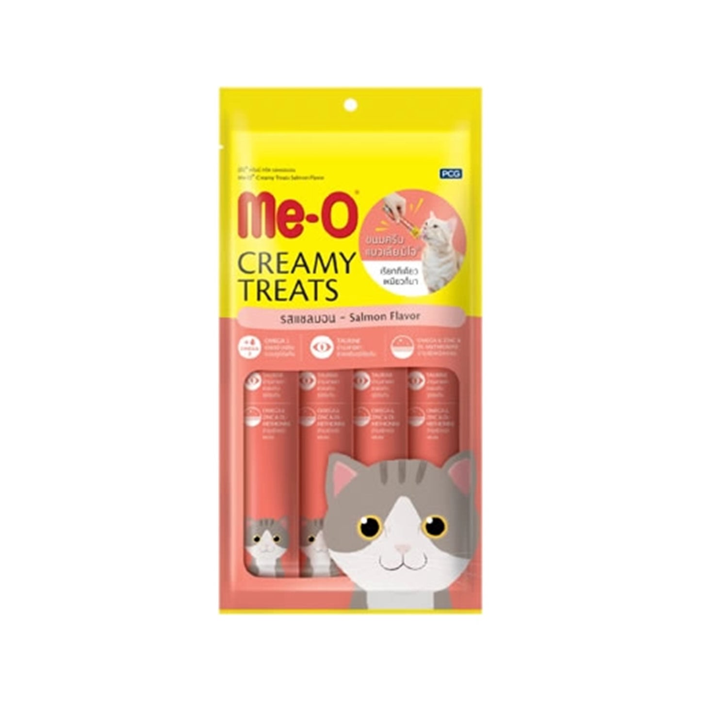 มีโอครีมมี่ทรีตขนมแมวเลียรสแซลมอล 15g x4