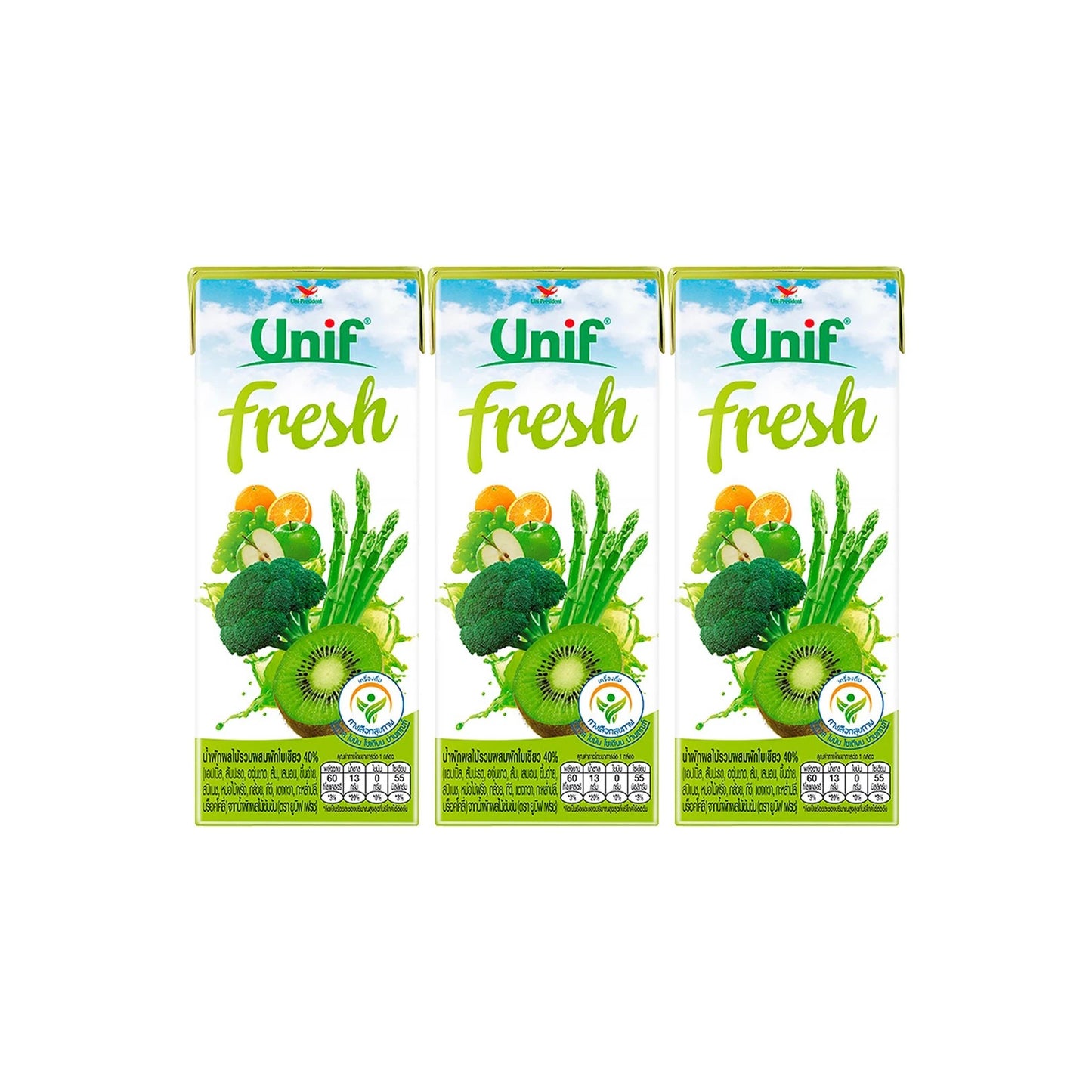 ยูนิฟน้ำผักใบเขียว40เปอร์เซ็นต์ 250ml x3