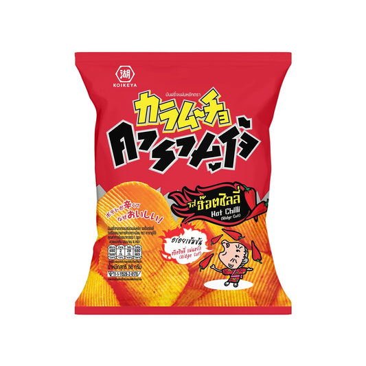 คารามูโจ้มันฝรั่งทอดกรอบแผ่นหยักรสฮ๊อตชิลลี่ 86g