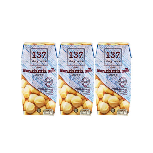 137ดีกรีน้ำนมแมคาเดเมียผสมเมล็ดทานตะวัน 180ml x3