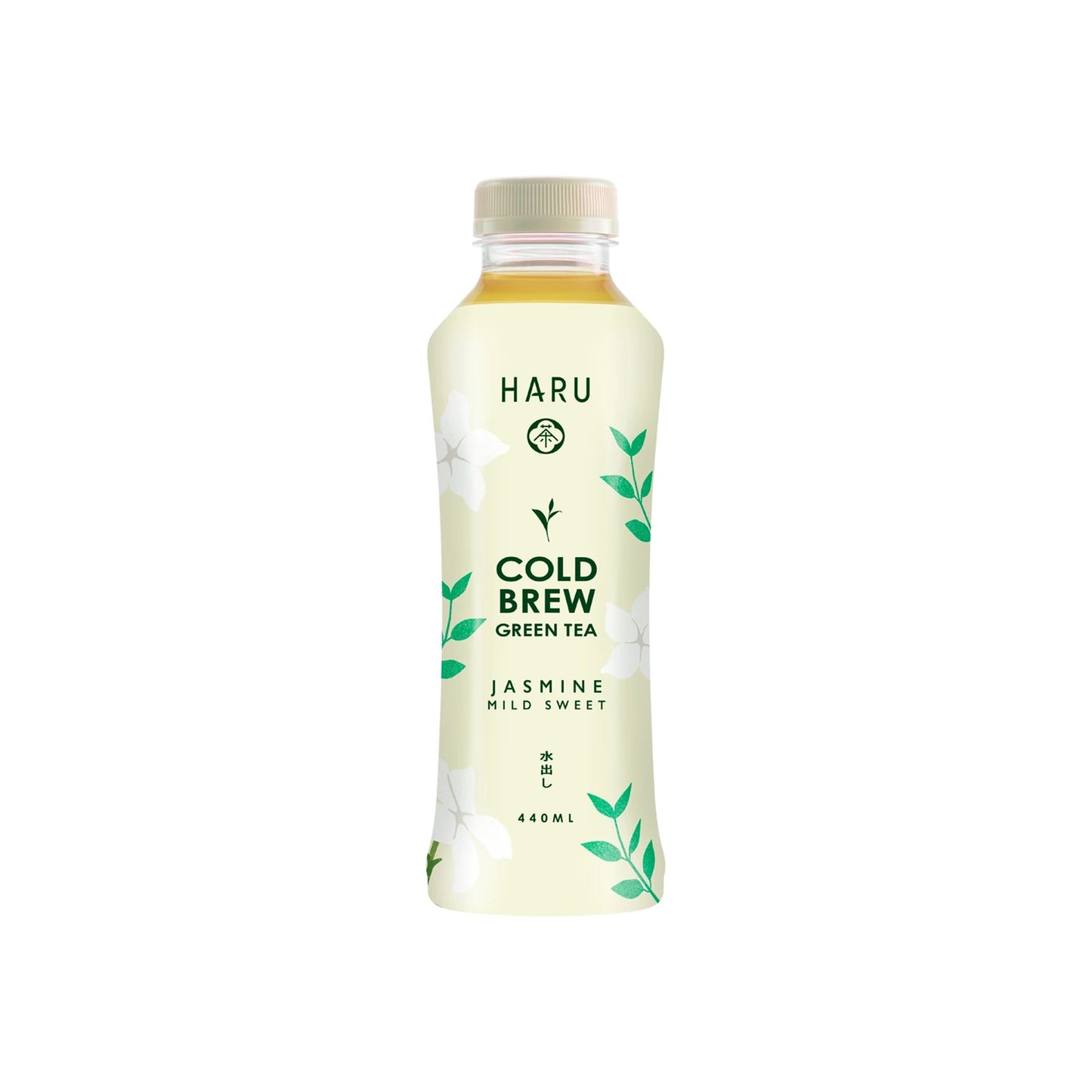 ฮารุฉะชาเขียวสกัดเย็นกลิ่นมะลิสูตรหวานน้อย 440ml