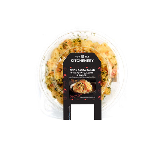 สลัดสไปซี่พาสต้า มันฝรั่ง ไข่กุ้งและสาหร่ายอาโอโนริ 110g