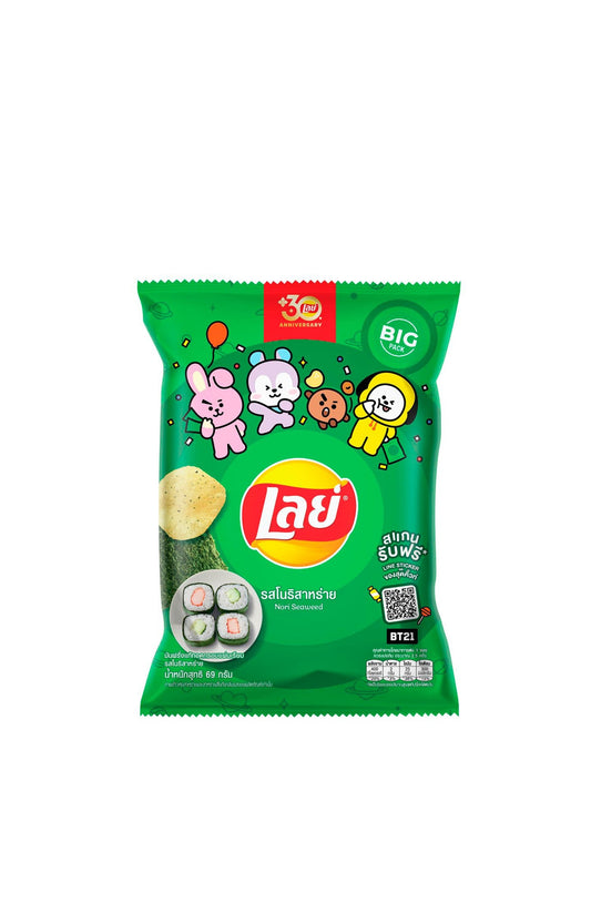 เลย์มันฝรั่งแผ่นเรียบโนริสาหร่าย 69g